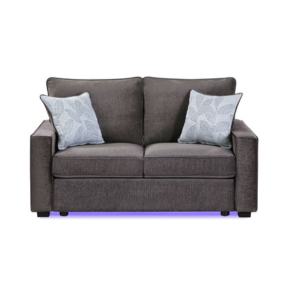 Rita - Loveseat, LED Base Lighting, Cushions And 2 Accent Pillows