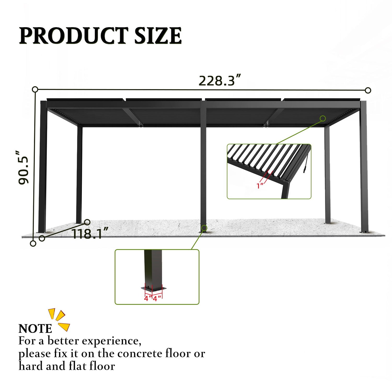 Louver Pergola Aluminium Frame &amp; Louvers