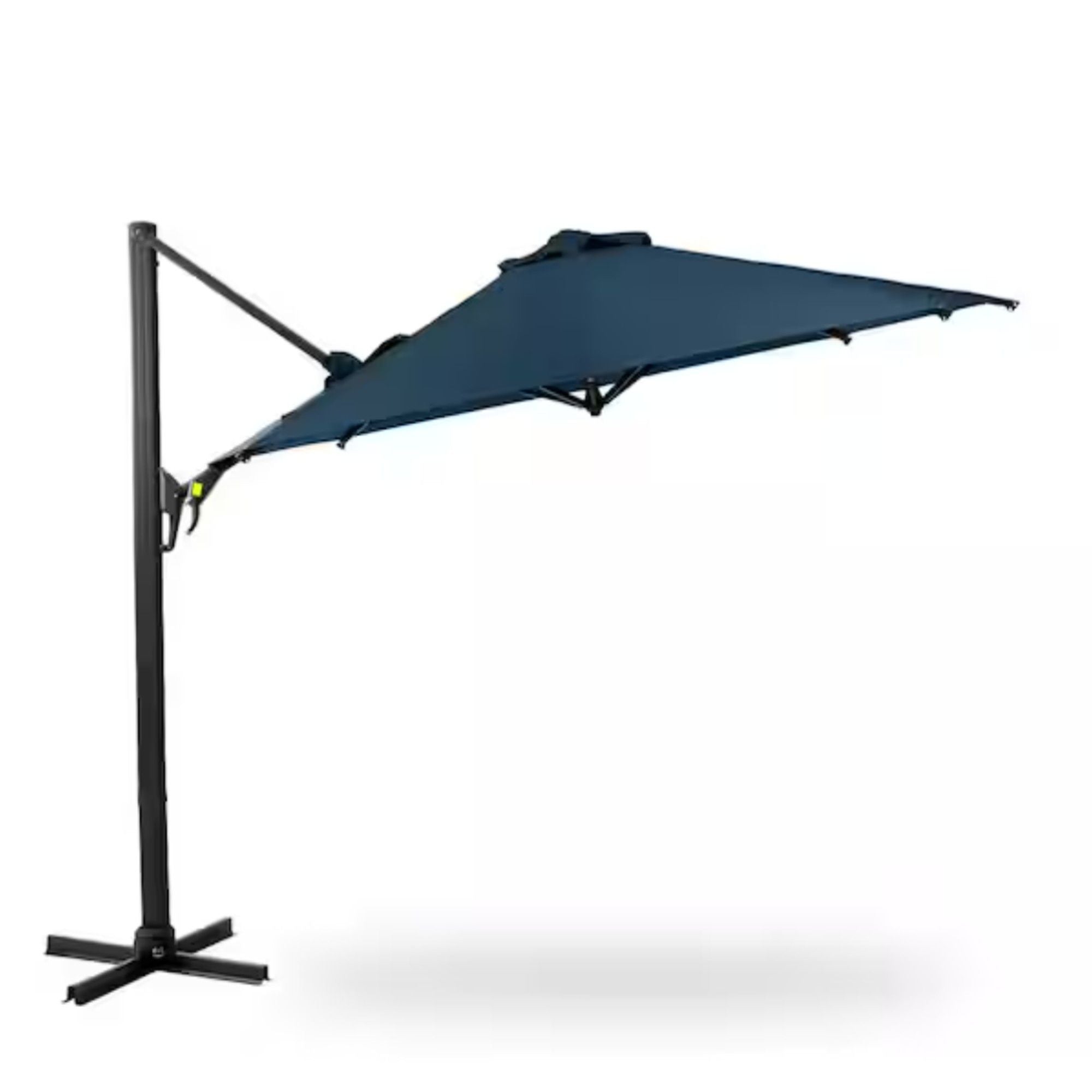Round Cantilever Patio Umbrella With 360 Rotation &amp; Infinite Tilt Adjustment