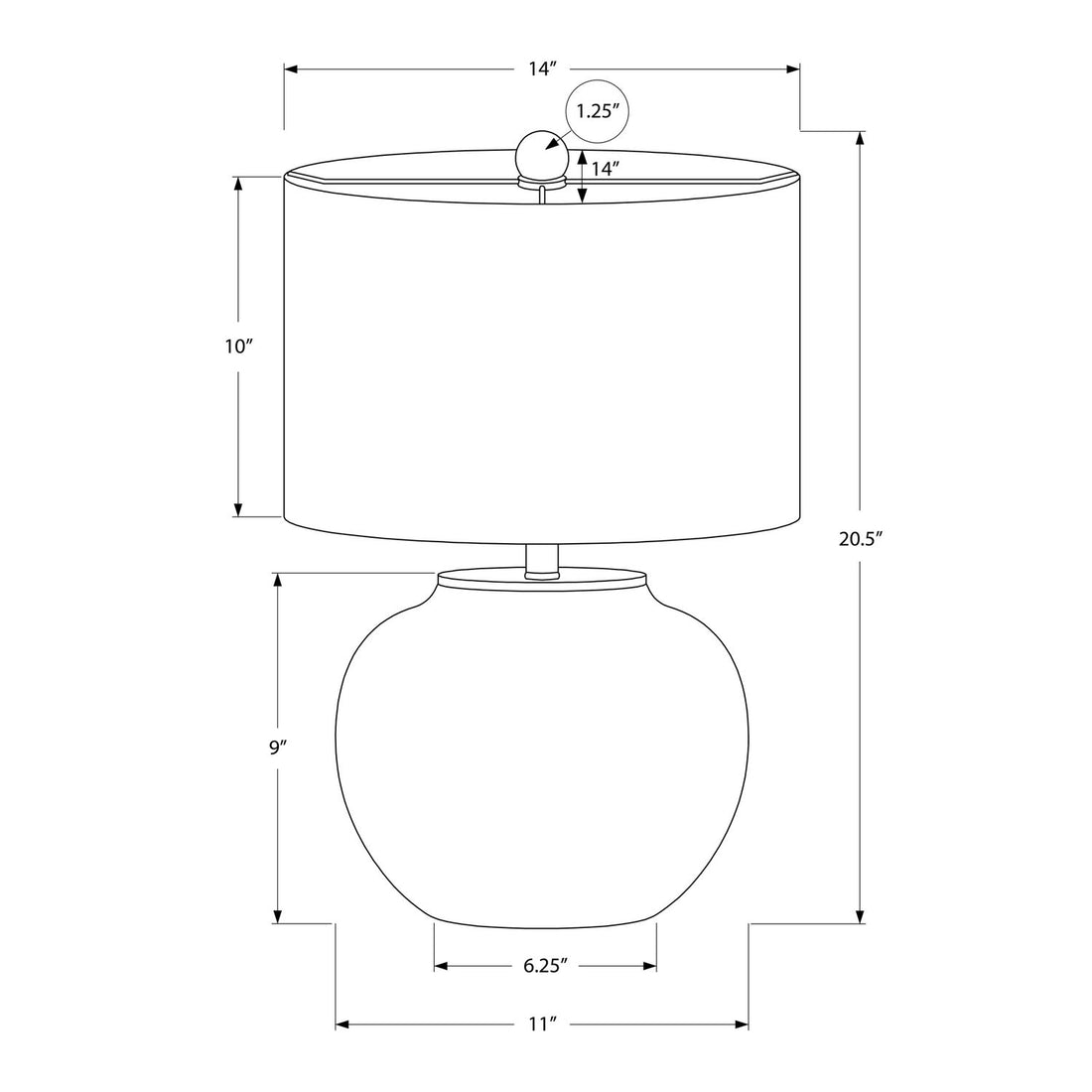 Modern Lighting, Table Lamp, Ceramic - Cream