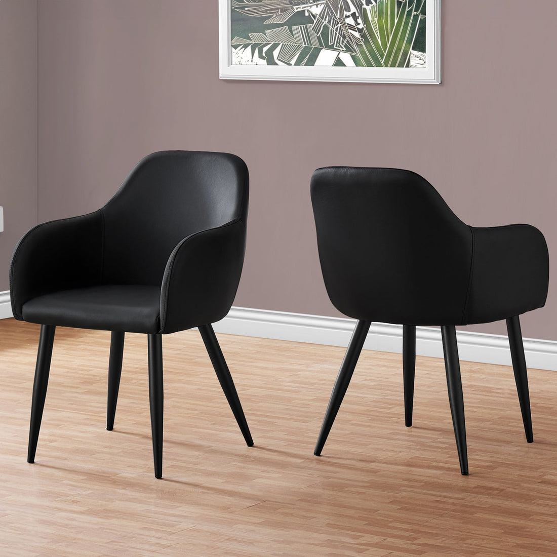 Dining Chair Side, Upholstered For Dining Room, Contemporary &amp; Modern (Set of 2)