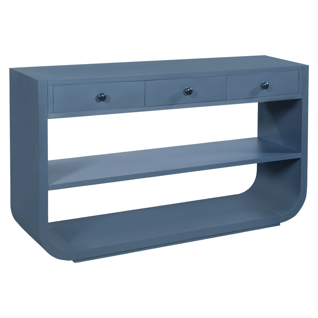 Console Table With 3 Soft Close Drawers &amp; 2 Open Shelves