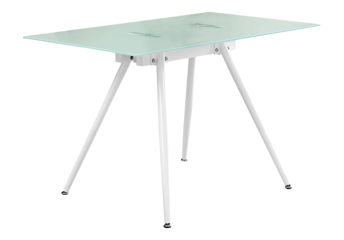 Computer Desk For Home Office, Laptop, Tempered Glass, Contemporary &amp; Modern - White