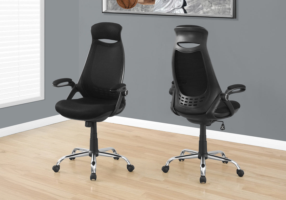 Office Chair, Adjustable Height, Swivel, Ergonomic, Armrests, Contemporary &amp; Modern