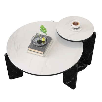Round Coffee &amp; End Table Set