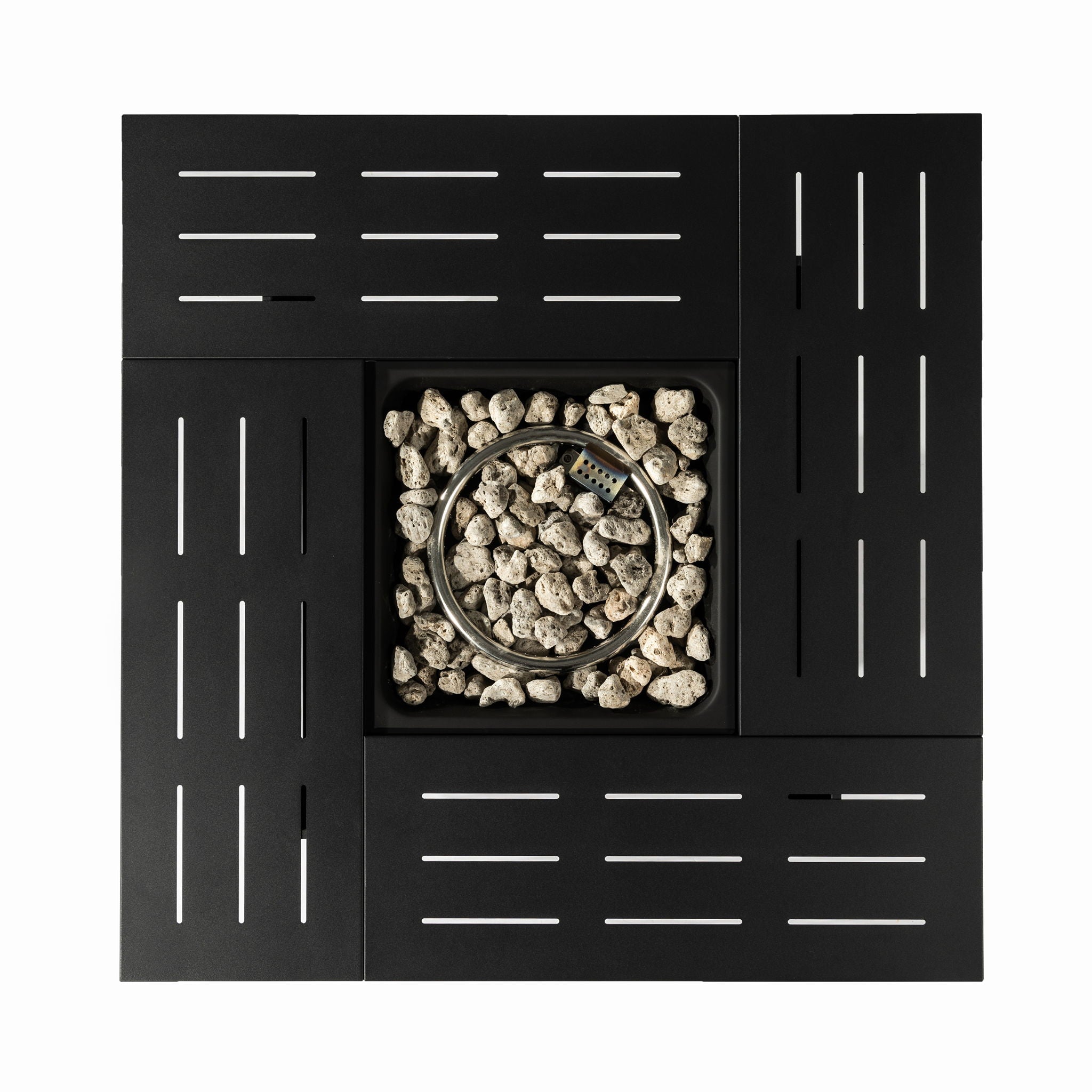 34&quot; Propane Gas Fire Pit Table, 50000 Btu Rectangular Steel Fire Pit For Outside Patio Deck Garden Courtyard - Black