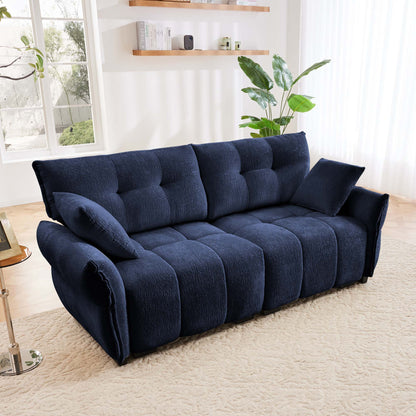Modern Sofa &amp; Pillows, Textured Cover, High Rebound Cushions