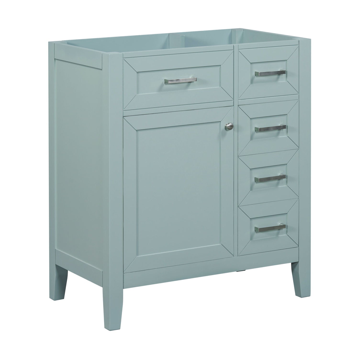 30&quot; Bathroom Vanity Without Sink, Cabinet Base Only, Bathroom Cabinet With Drawers - Green