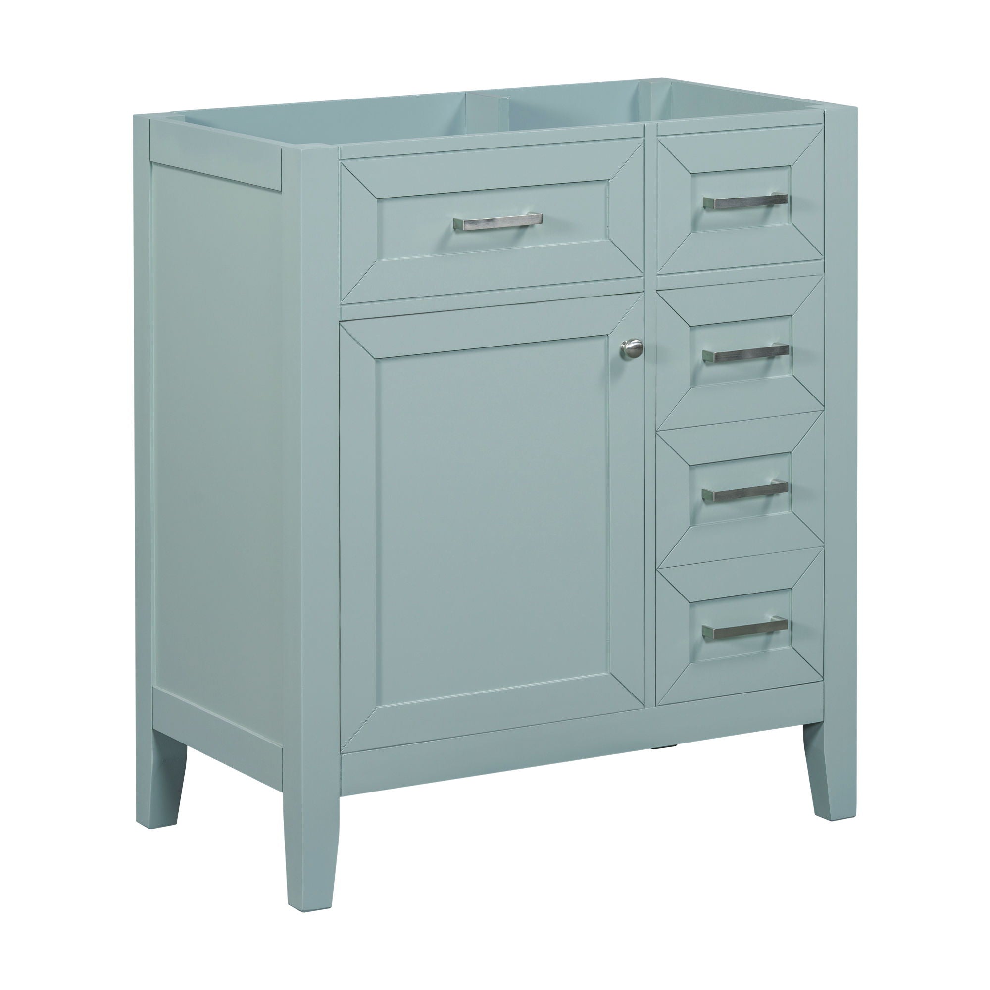 30&quot; Bathroom Vanity Without Sink, Cabinet Base Only, Bathroom Cabinet With Drawers - Green