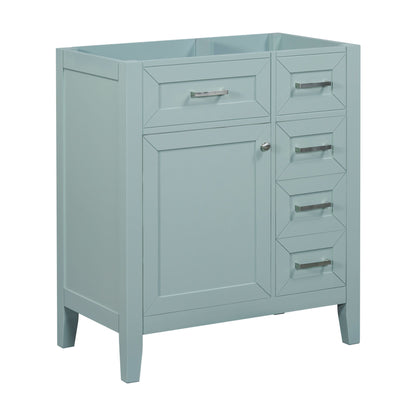 30&quot; Bathroom Vanity Without Sink, Cabinet Base Only, Bathroom Cabinet With Drawers - Green