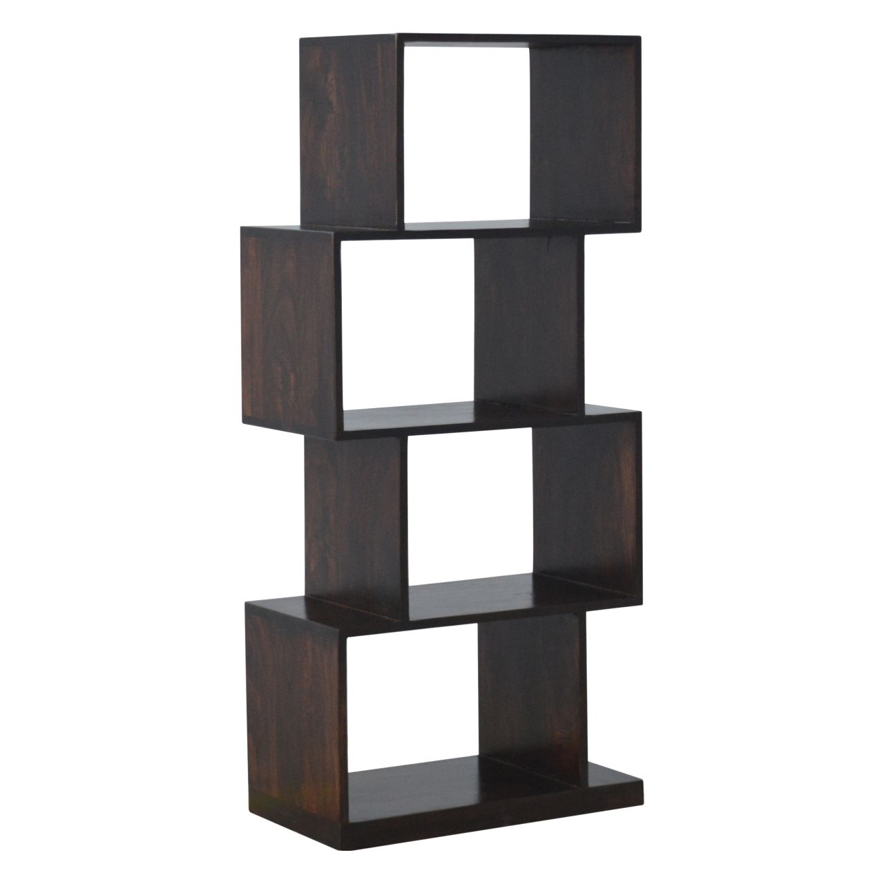 Zig Zag Display Unit - Antique Brown