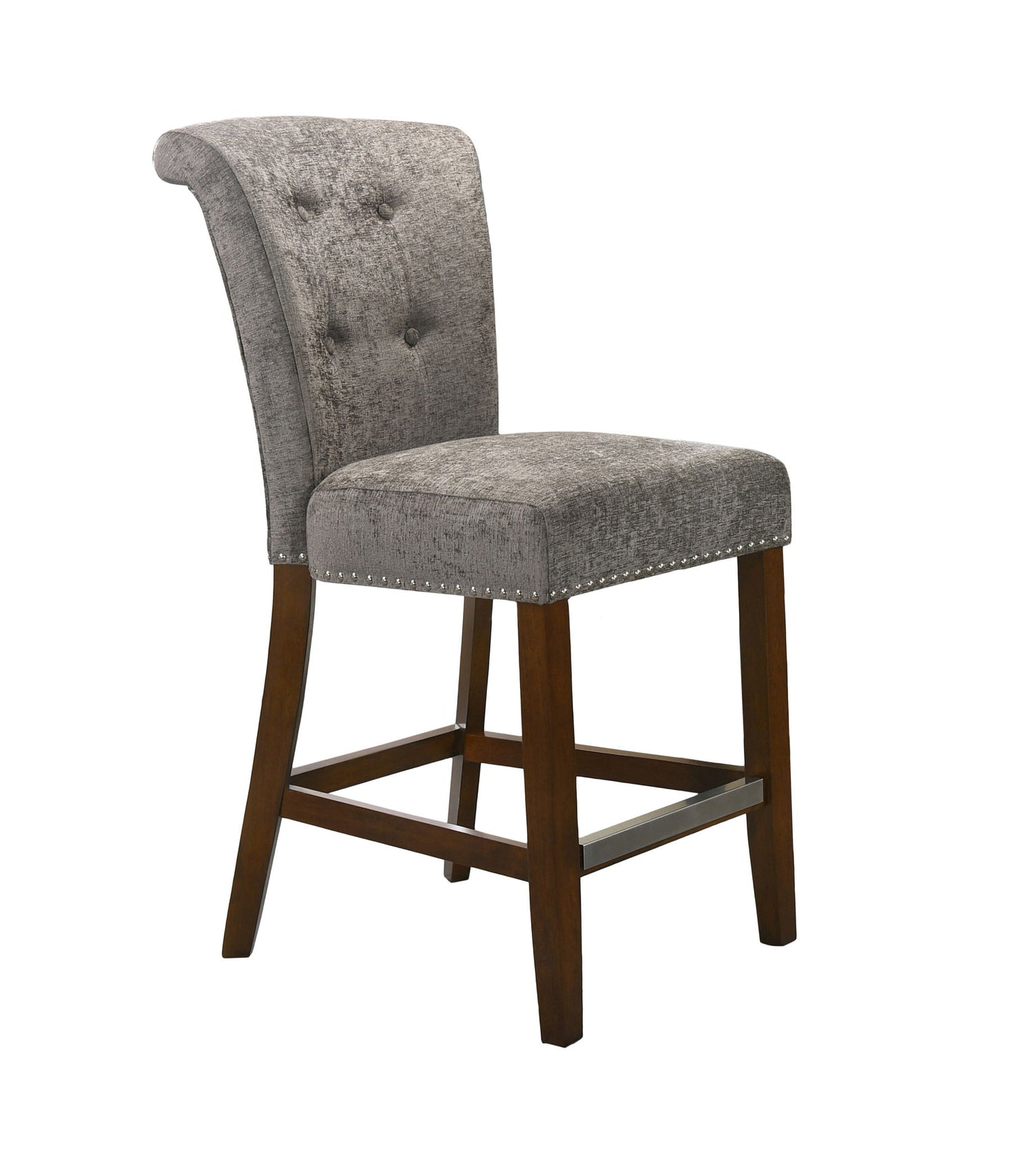 Auggie - 20.5&quot; Fabric Counter Height Chair With Nailhead Trim