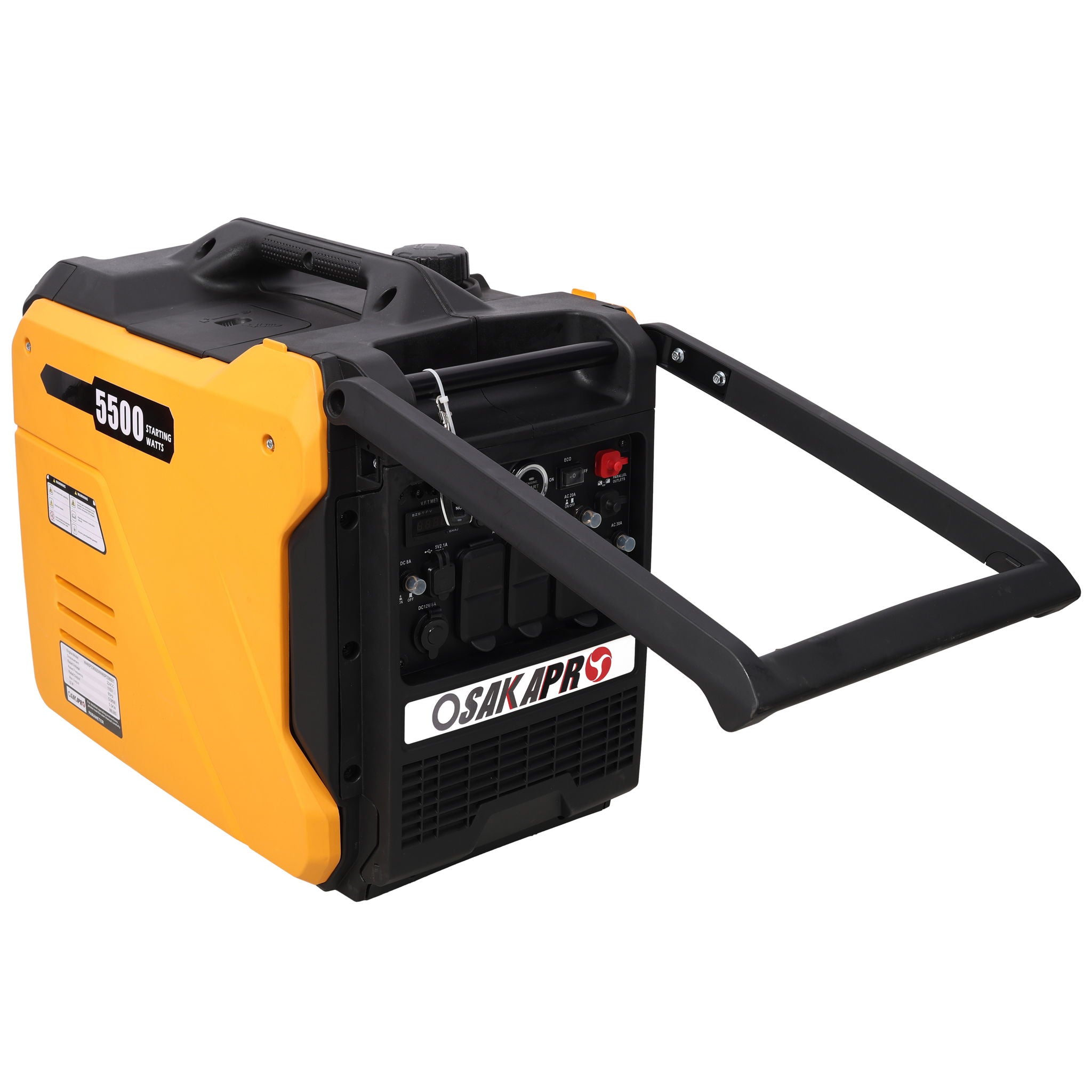 Super Quiet Inverter Generator 5.5Kw Portable Electric &amp; Remote Start Aluminum, 224Cc 4 Stroke