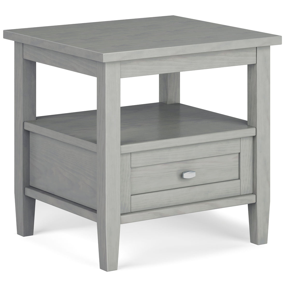 Warm Shaker - End Table - Fog Gray