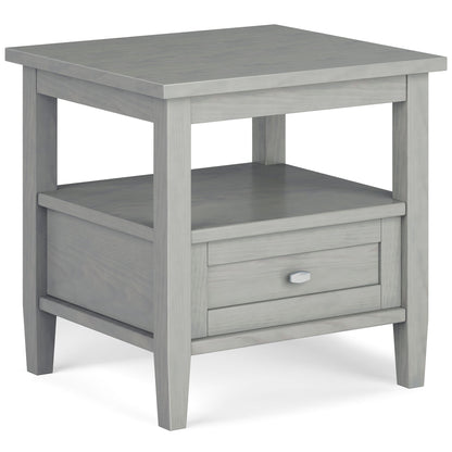 Warm Shaker - End Table - Fog Gray