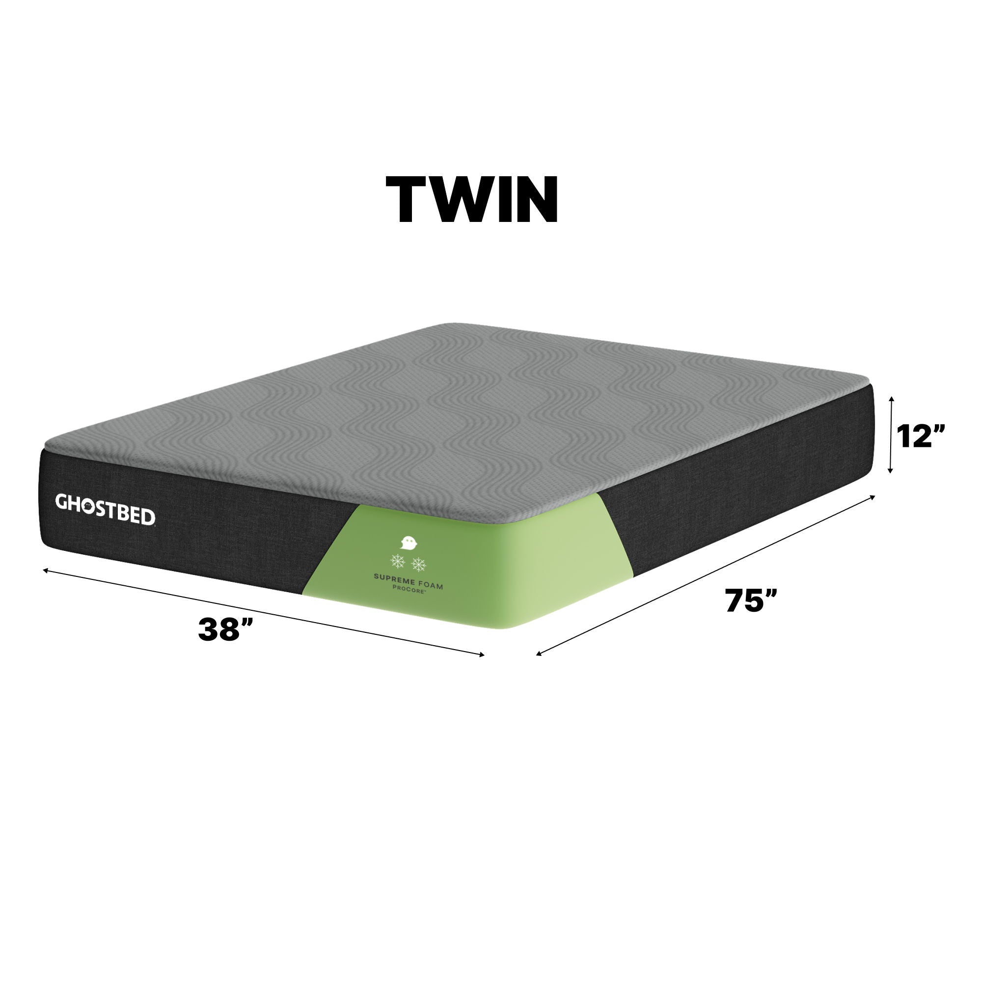 Supreme - 12&quot; Foam Mattress With Procore Technology And Cooling Cover