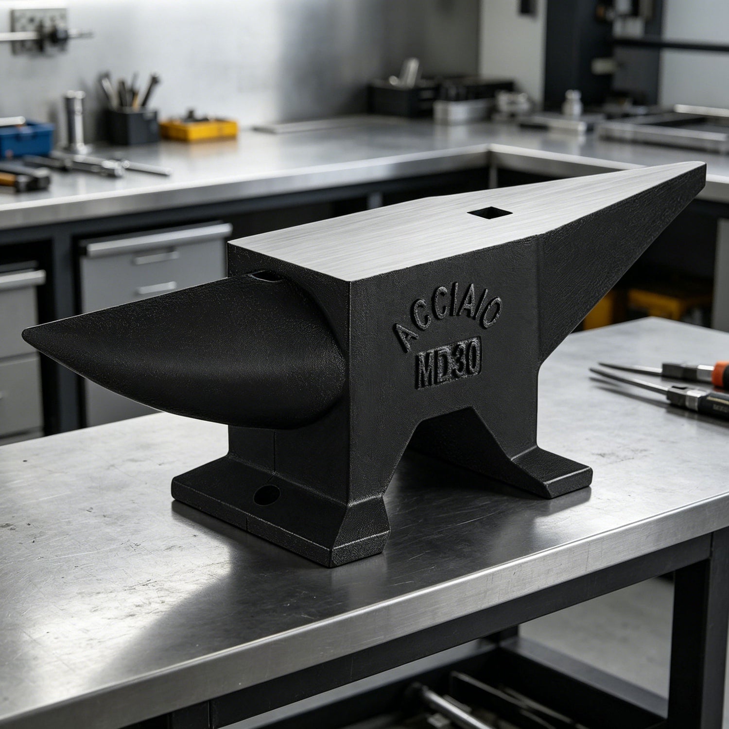 Heavy Duty Cast Steel Anvil, 22 Lbs Single Horn With Large Countertop, High Hardness For smithing
