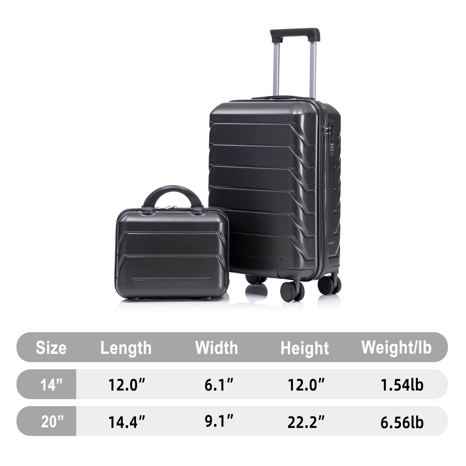 Spinner Luggage Set With Combination Lock