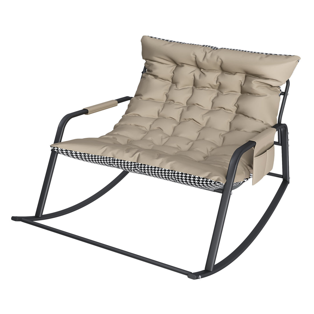 Rocking Chair With Storage, Cushions &amp; Armrests