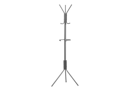 Coat Rack, Hall Tree, Free Standing, Hanging Bar, 6 Hooks, Entryway, Contemporary &amp; Modern