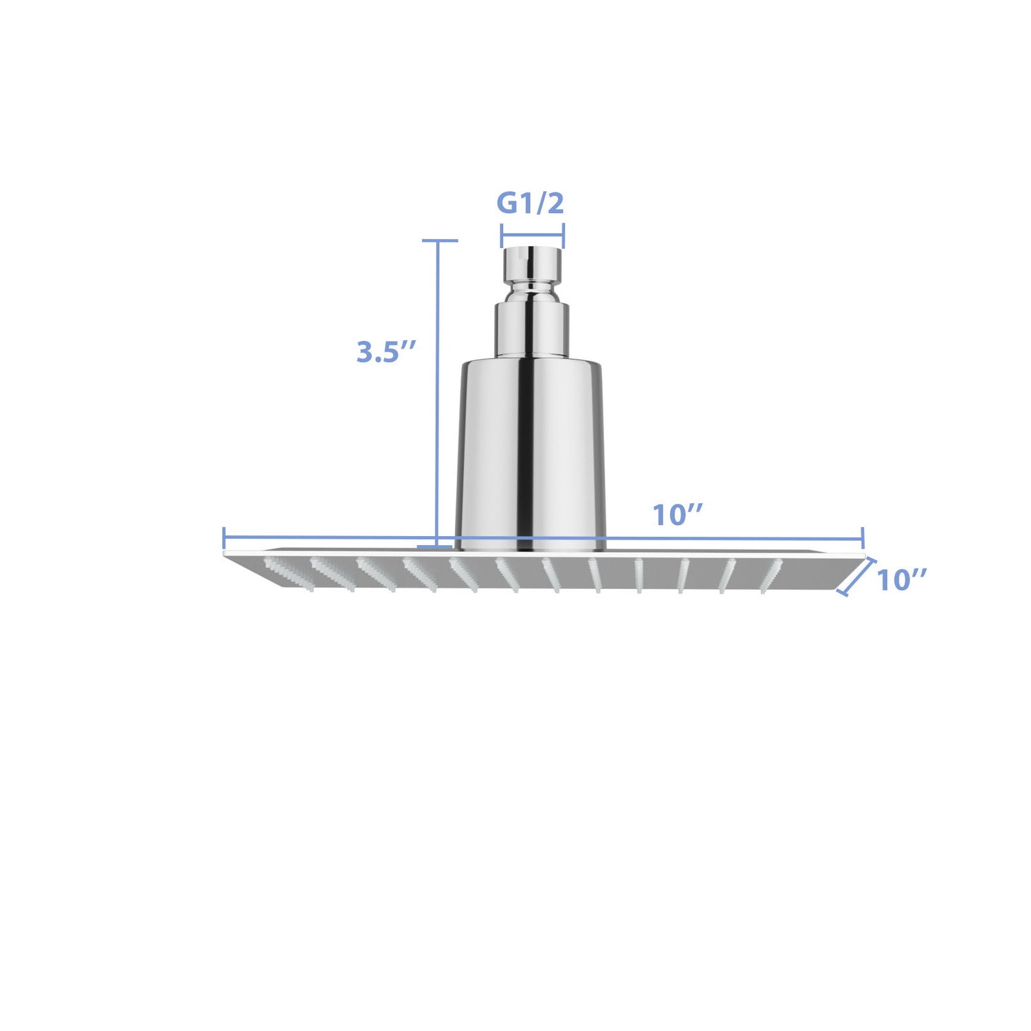 Ultra Thin 8&quot; Square Rain Shower Head 304 Stainless Steel, Wall / Ceiling Mounted
