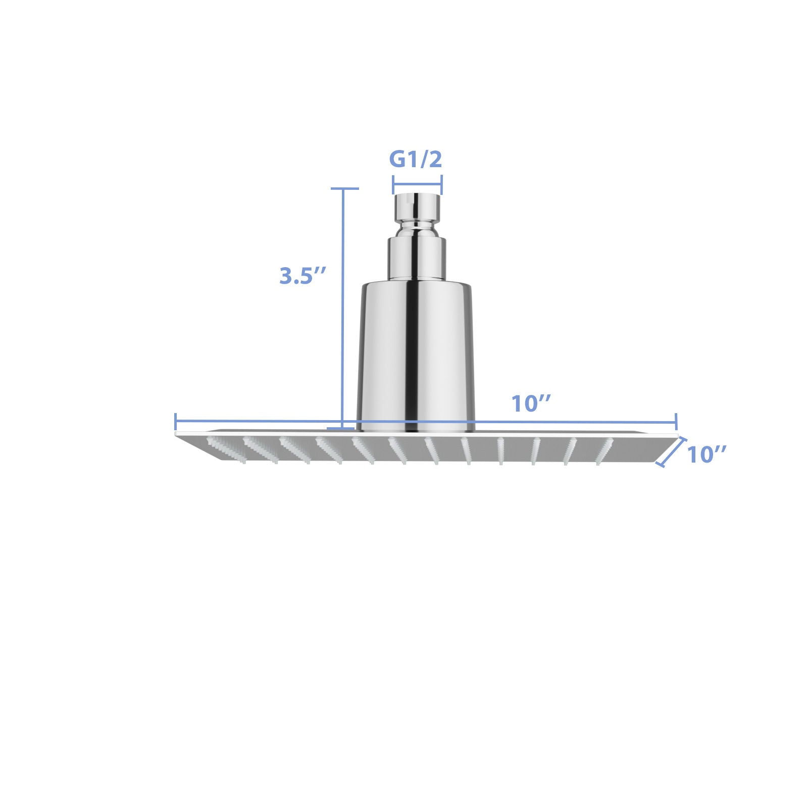 Ultra Thin 8&quot; Square Rain Shower Head 304 Stainless Steel, Wall / Ceiling Mounted