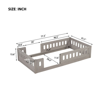 Platform Bed With Guardrail
