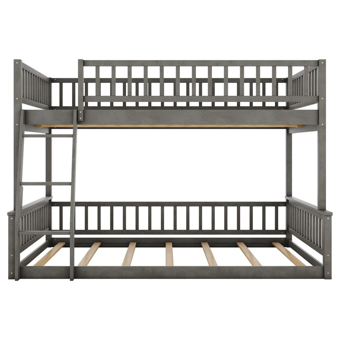 Bunk Bed With Ladder And Guardrails