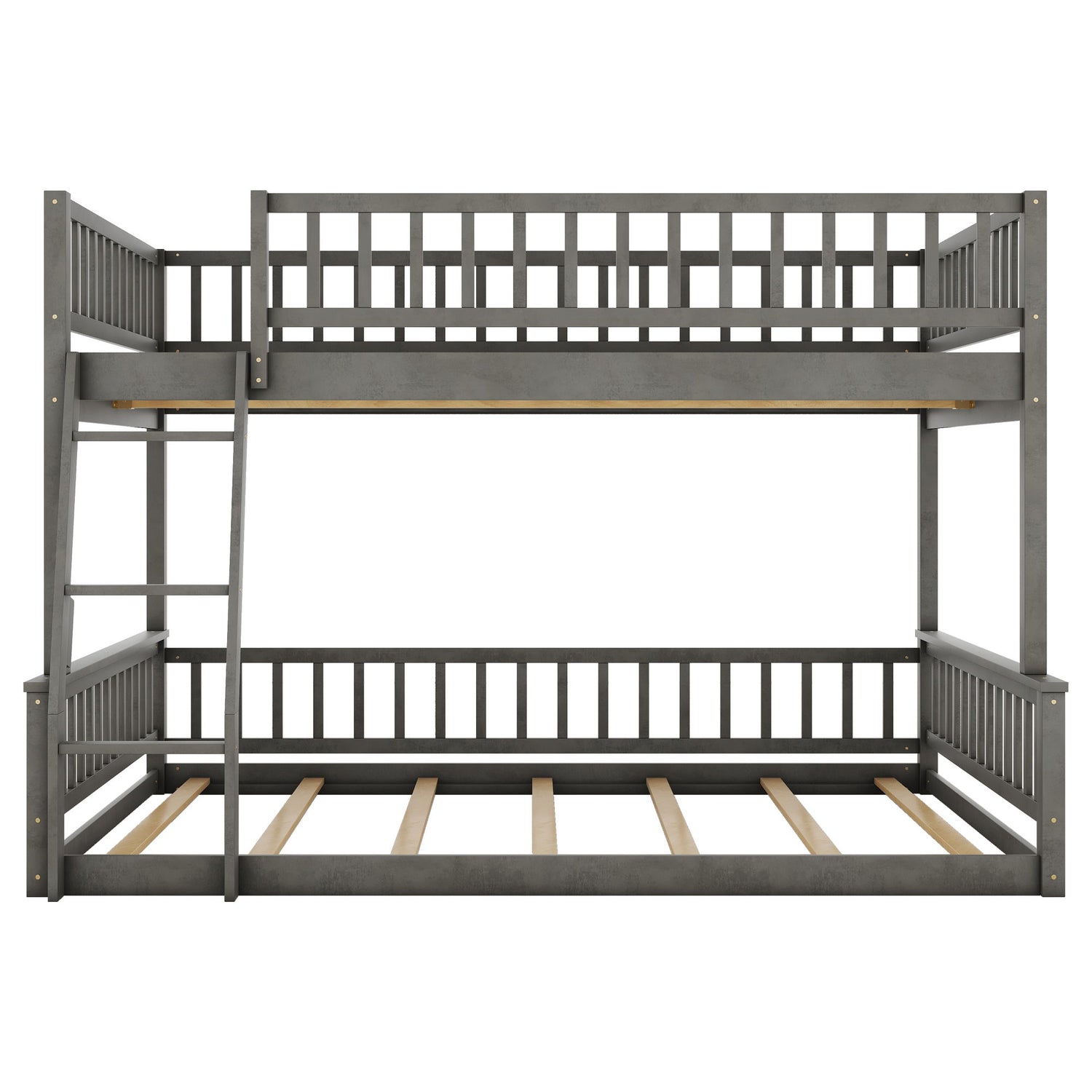 Bunk Bed With Ladder And Guardrails