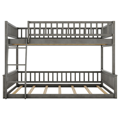 Bunk Bed With Ladder And Guardrails