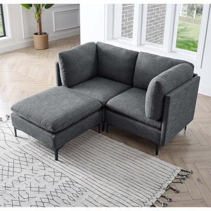Upholstered Modular Sectional &amp; Tall Legs
