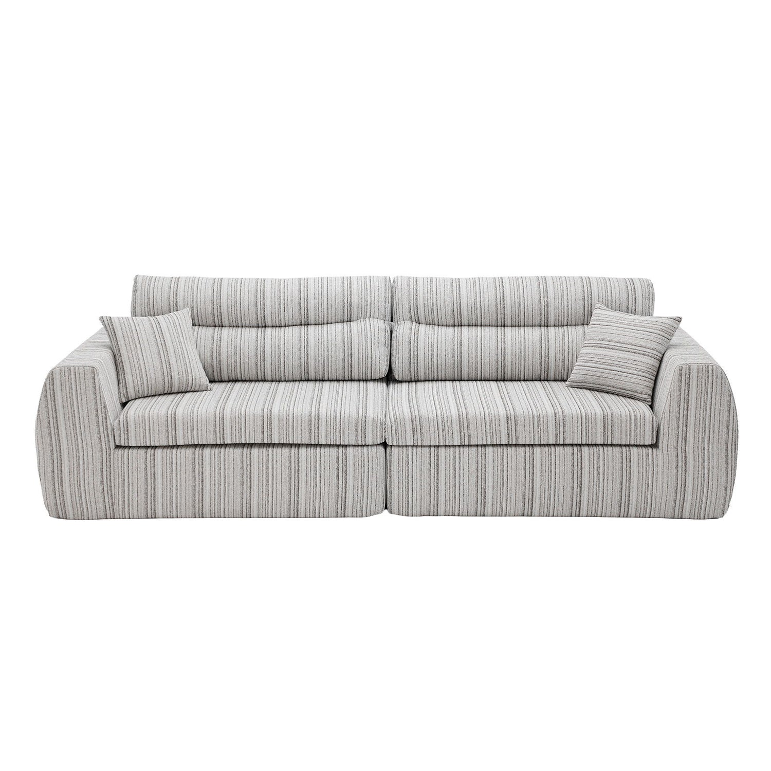 3 Seater, Couch With Throw Pillows For Living Room