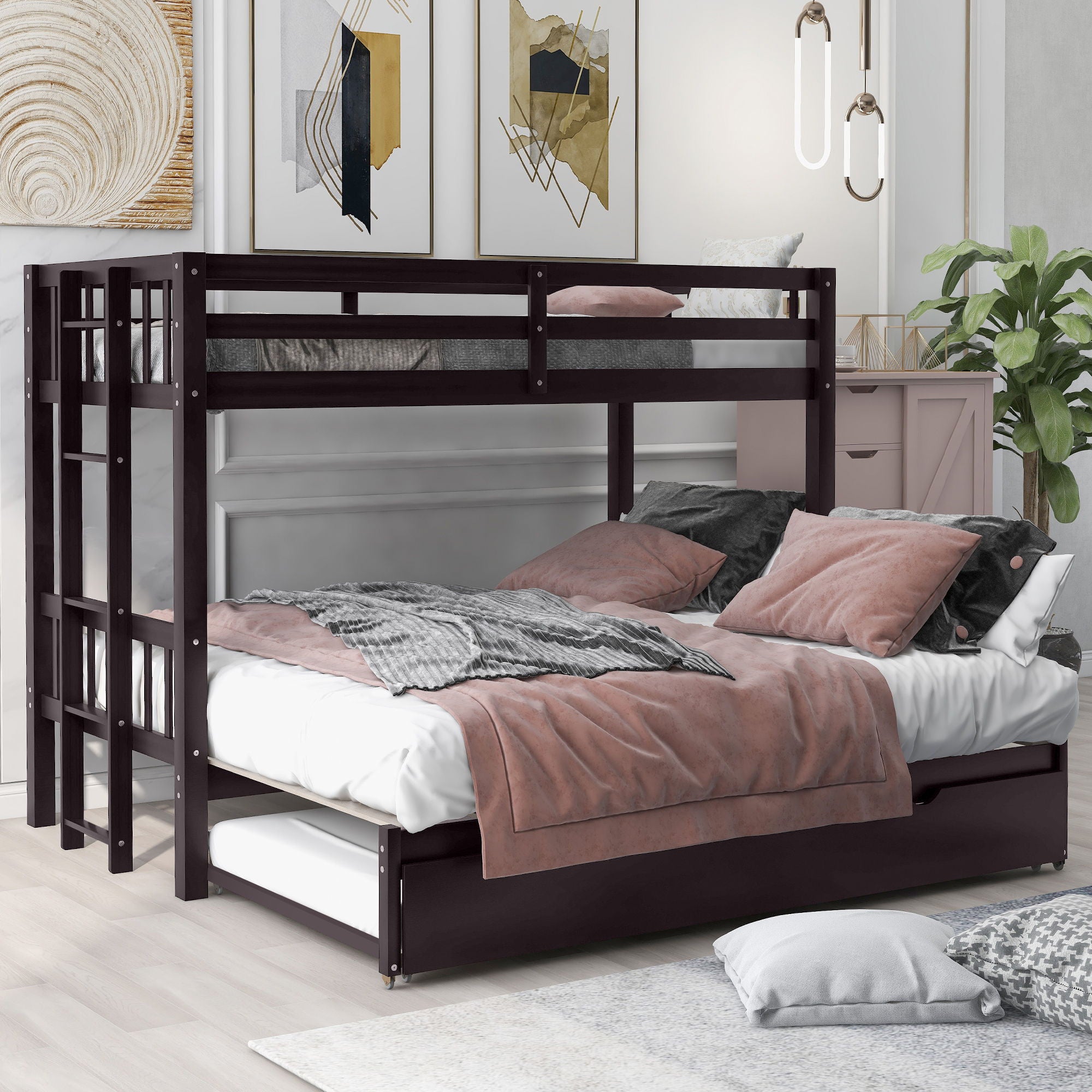 Smooth Mobility Bunk Bed With Trundle