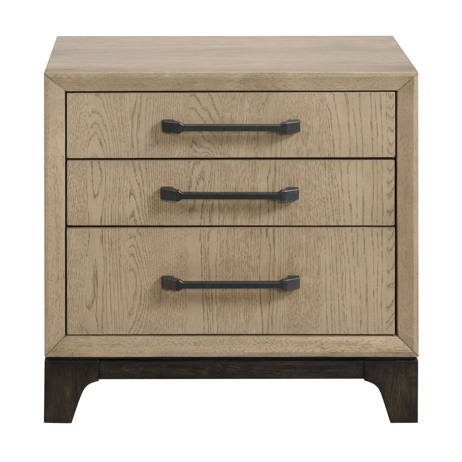 3 Drawer Nightstand With USB Charging Port - Brown