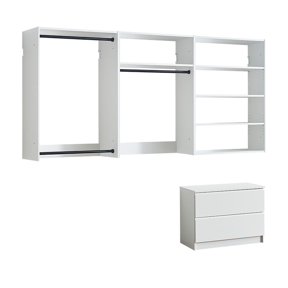 Devi - Wall Mounted Wood Closet System &amp; Modular Units