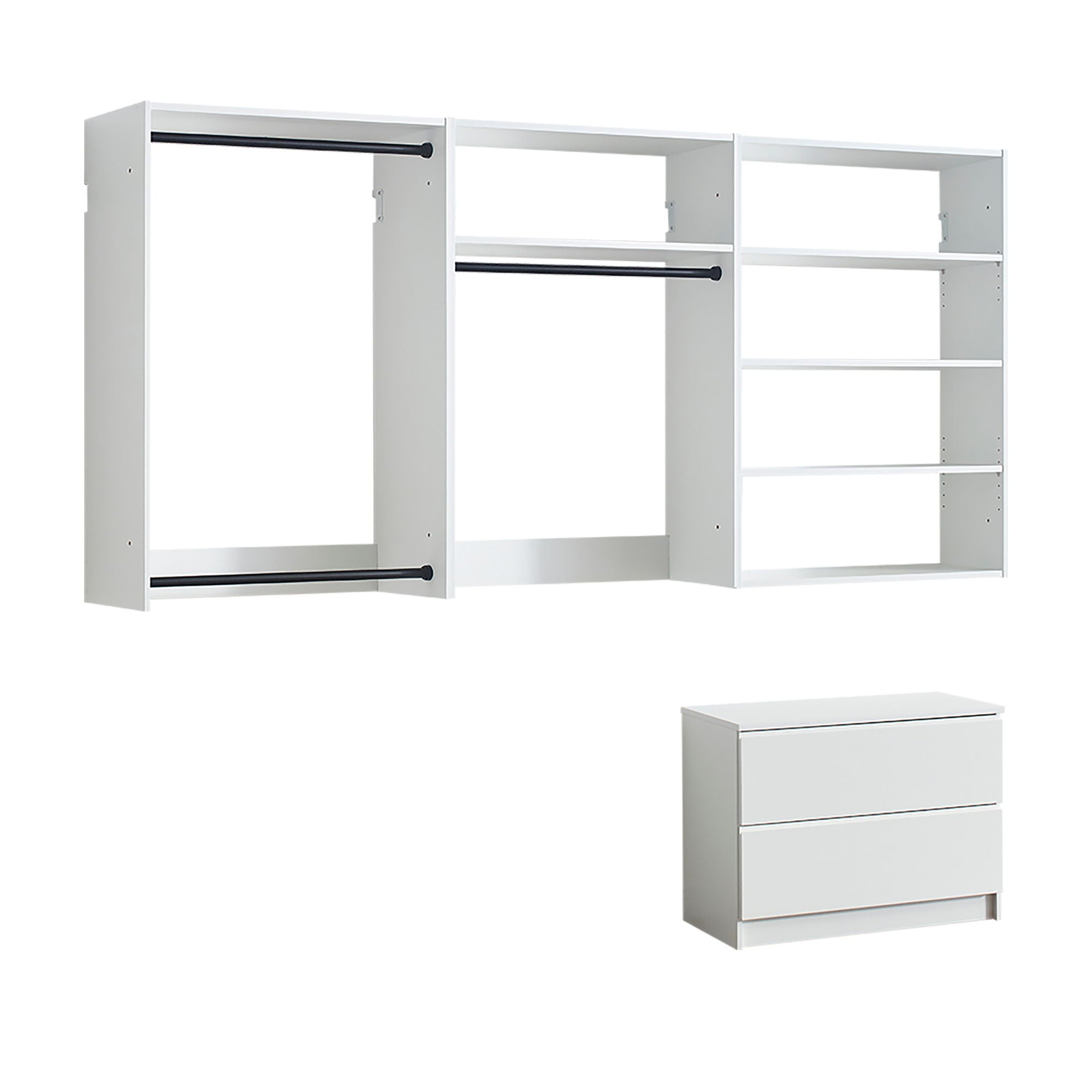 Devi - Wall Mounted Wood Closet System &amp; Modular Units