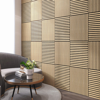 Acoustic Panels With Strip Design, Sound Absorbing Wall &amp; Ceiling Panels