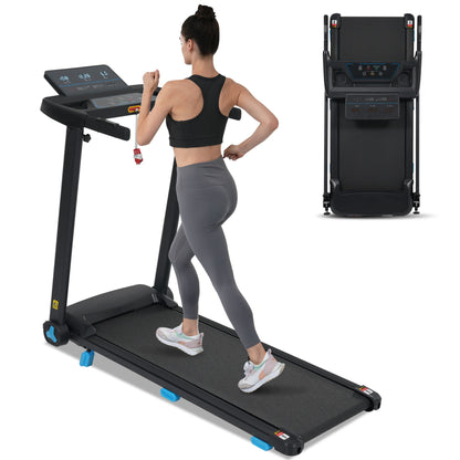 Folding Treadmills For Home Small, 3.0Hp Portable, 10Mph Walking Pad With Incline, Bluetooth, Heart Rate Sensors, Charge Station - Black