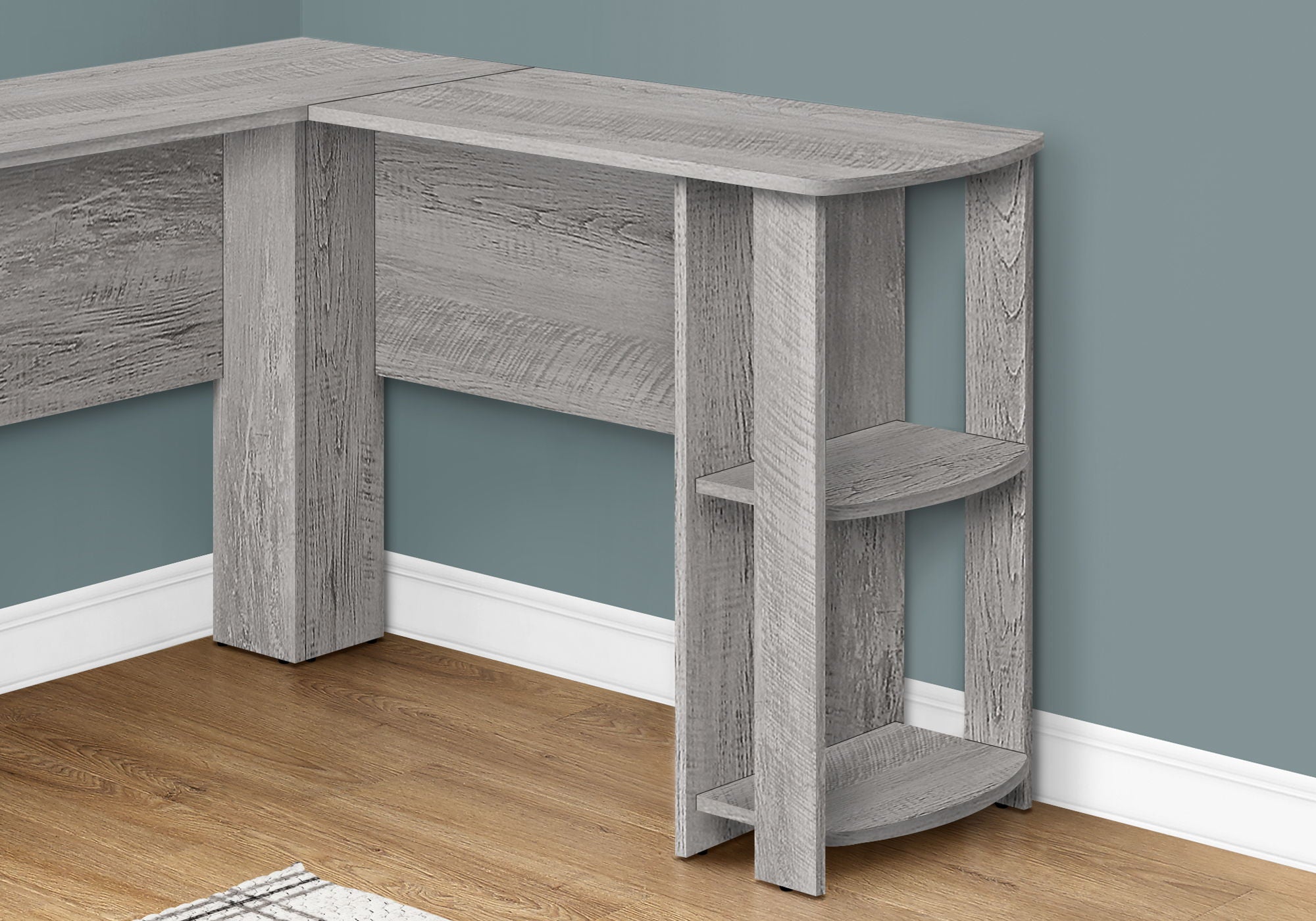 Computer Desk, Home Office, Corner, Storage Shelves, L Shape, Laptop, Contemporary &amp; Modern