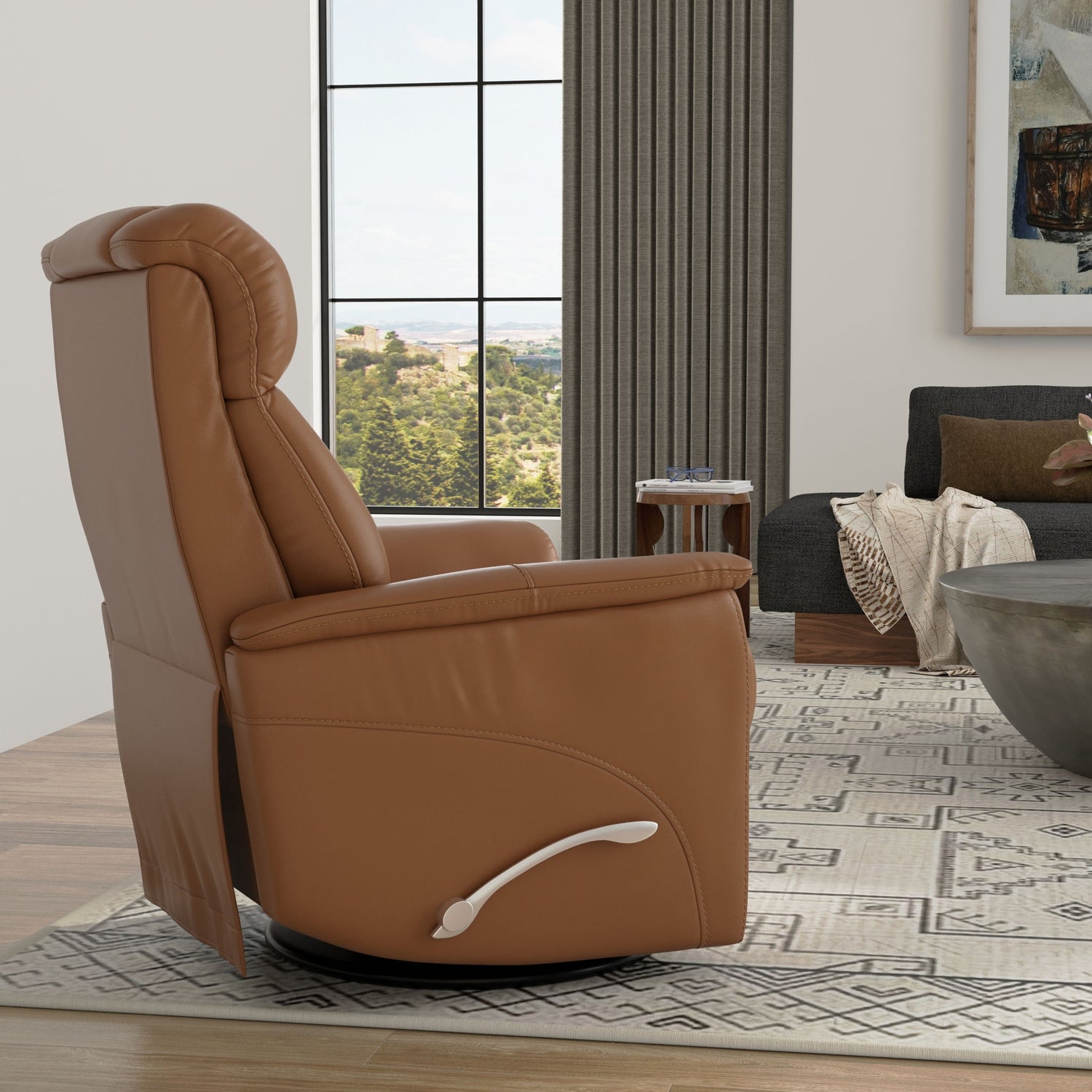 Bentley - Swivel Glider Recliner With Manual Adjustable Headrest &amp; Footrest