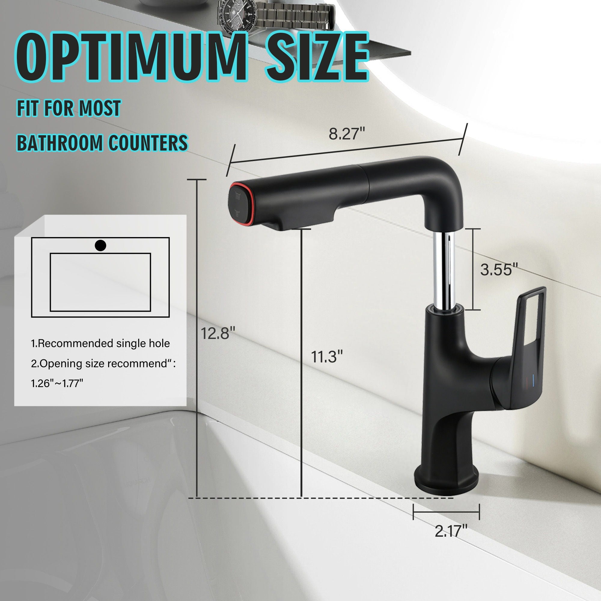 Pull Down Vessel Faucet With Lift Spout &amp; Dual Spray Modes