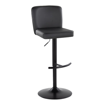 Henry - Contemporary Adjustable Barstool &amp; Swivel With Rounded T Footrest (Set of 2)