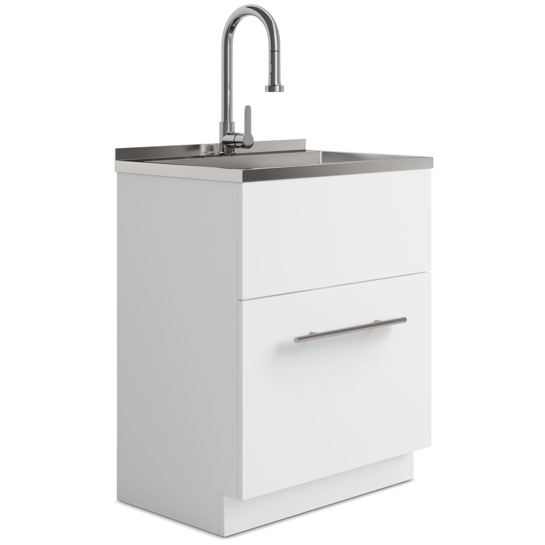 Metro - Laundry Cabinet &amp; Faucet And Stainless Steel Sink