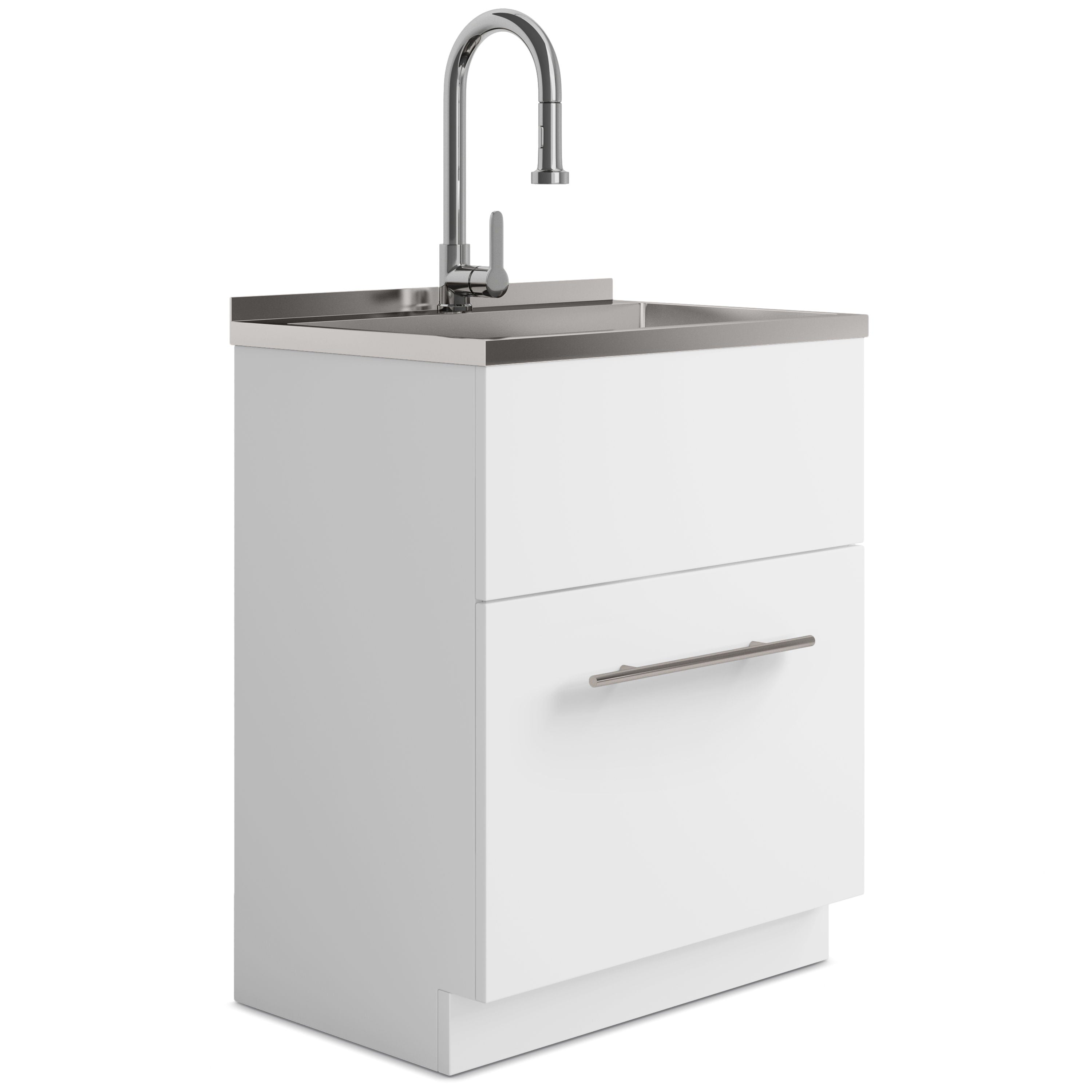 Metro - Laundry Cabinet &amp; Faucet And Stainless Steel Sink