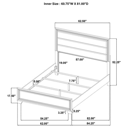 Funston - Queen Bed With Headboard - Brown Oak