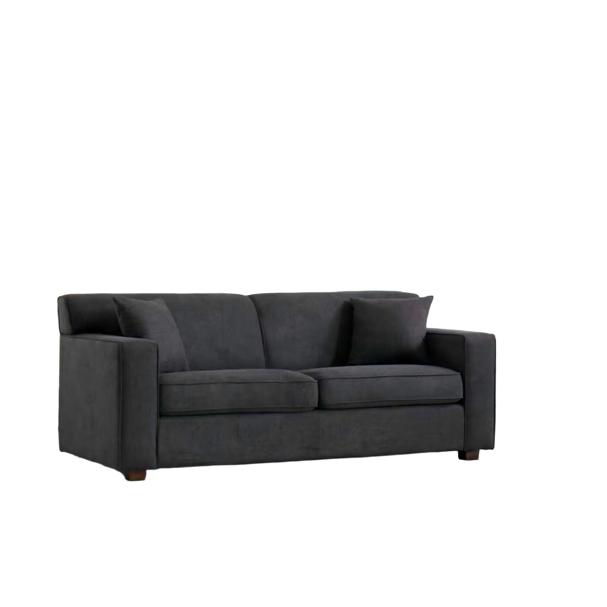 Loveseat Sleeper Sofa With Full Size Pull Out Bed, 2 Seater Convertible Couch For Small Apartments - Gray