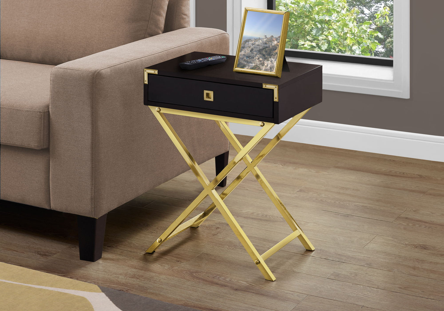Accent Side Table, Storage Drawer, Stylish Design Contemporary &amp; Modern