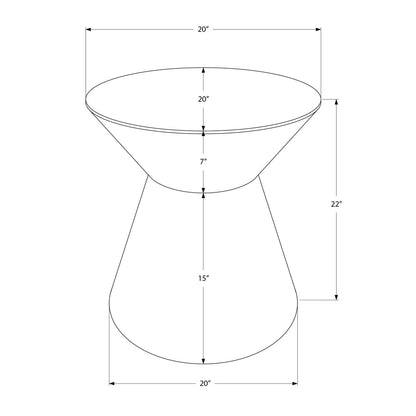 Drum Accent Side Table, Contemporary &amp; Modern Elegant Design