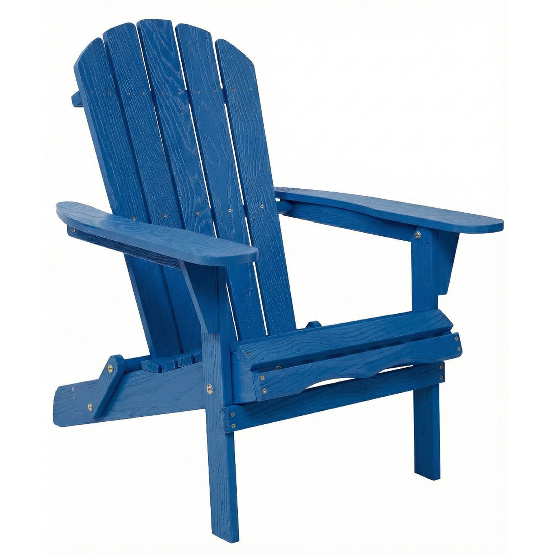 Outdoor Folding Adirondack Chair With Pre-Assembled BackRest &amp; SeatBoard Patio - Navy Blue