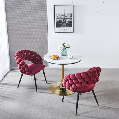 Modern Chair With Tube Legs, Soft Cushions And Comfortable Backrest
